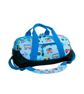 Wildkin Olive Kids Trains, Planes & Trucks Duffel Bag - Blue
