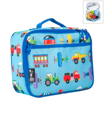 Wildkin Olive Kids Trains, Planes & Trucks Lunch Box - Blue