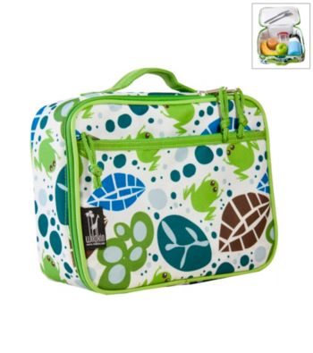 Wildkin Lily Frogs Lunch Box - White/Green