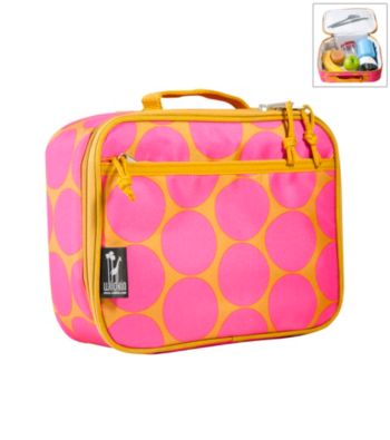 Wildkin Big Dots Lunch Box - Hot Pink/Dark Yellow