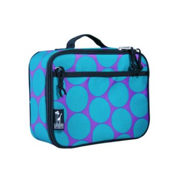 Wildkin Big Dots Lunch Box - Aqua/Purple