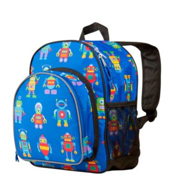 Wildkin Olive Kids Robots Pack 'n Snack Backpack - Blue