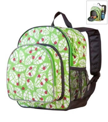 Wildkin Lady Bug Pack 'n Snack Backpack - Green