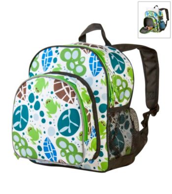 Wildkin Lily Frogs Pack 'n Snack Backpack - White/Multi