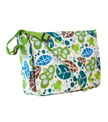 Wildkin Lily Frogs Kickstart Messenger Bag - White/Multi