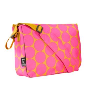 Wildkin Big Dots Kickstart Messenger Bag - Hot Pink/Yellow