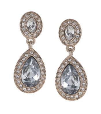 Carolee® Pave Crystal Double Drop Earrings