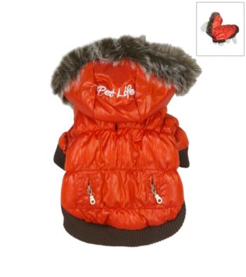Pet Life™ Metallic Fashion Parka with Removable Hood