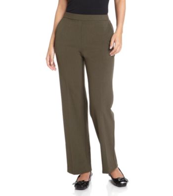 Briggs New York® Petites' Flat Front Pull-On Pants