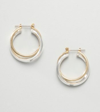 Relativity® Hoop Earrings - Goldtone/Silvertone