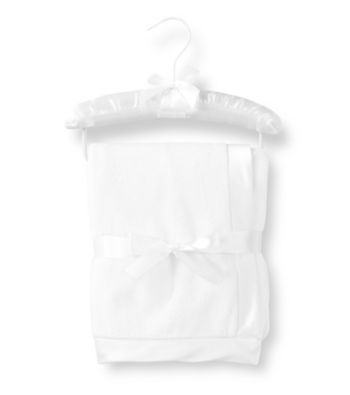 Cuddle Bear® Baby White Plush Blanket