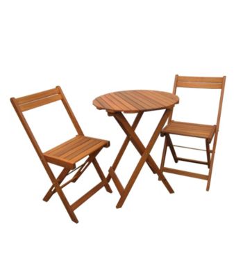 Merry Products, Corp. Stained Natural Bistro Table & Chair Set
