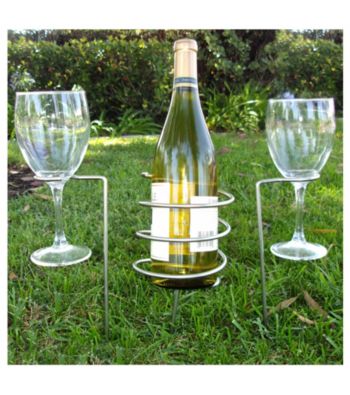 Epicureanist™ Wine Bottle and Glass Holding Stakes