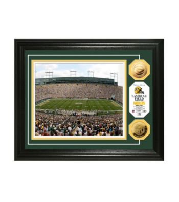Framed Photo of Lambeau Field with NFL Coins by Highland Mint