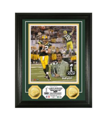 Super Bowl XLV MVP 24K Gold-Plated Coin and Photo Mint by Highland Mint