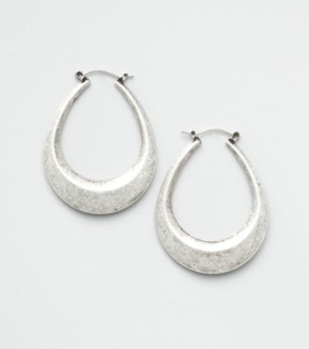 Nine West Vintage America Collection® Silver Ox Oval Hoops