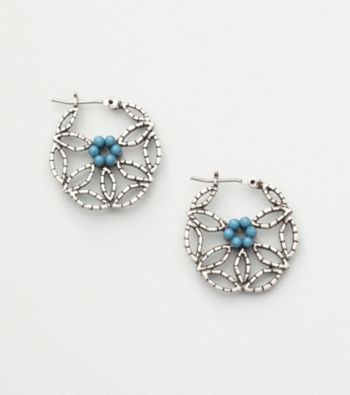 Nine West Vintage America Collection® Floral Turquoise Earrings