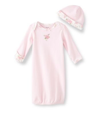 Little Me® Baby Girls' Cabbage Rose Print Gown