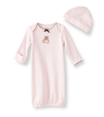 Little Me® Baby Girls' Pink Sleepy Bear Gown