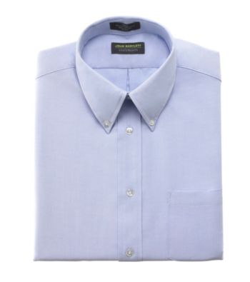 John Bartlett Statements Men's Solid Blue Oxford Dress Shirt