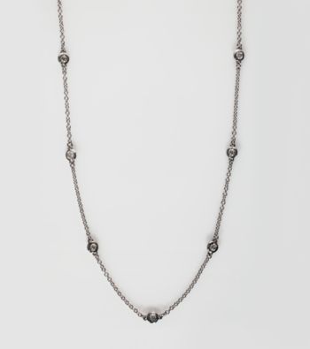 Effy® 14k Gold .21 ct. t.w. Station Diamond Necklace - White Gold