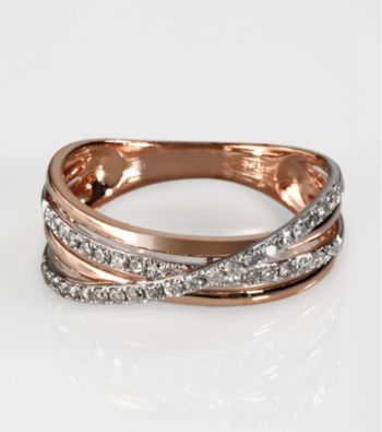 Effy® 14K Gold .29 ct.t.w. Diamond Ring - Rose Gold
