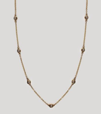 Effy® 14k Gold .21 ct. t.w. Station Diamond Necklace - Yellow Gold