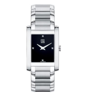 ESQ® Movado® Men's Venture™ .017 ct. t.w. Diamond Watch - Silver