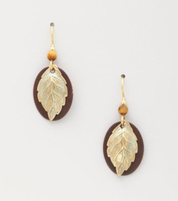 Silver Forest® Oval Leaf Earrings