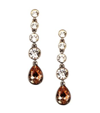 Givenchy® Dawn Brown/Goldtone Linear Post Earrings