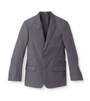 Calvin Klein Boys' 8-20 Charcoal Fine Line Twill Jacket