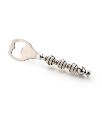 Vintage Royal® 3 Ball Style Black And White Lined Pattern Bottle Opener