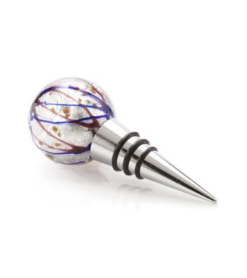 Vintage Royal® Cobalt and Mauve Ball Bottle Stopper