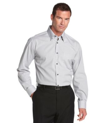 Kenneth Roberts Platinum® Men's Check Buttondown Shirt - Silver