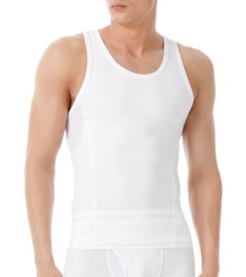 Calvin Klein Men's White Compression Tank