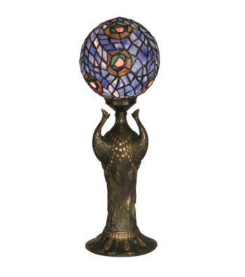 Dale Tiffany Globe Peacock Table Lamp