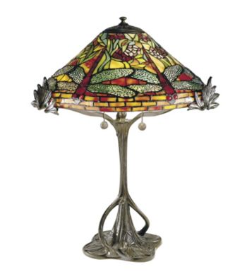 Dale Tiffany Floral Dragonfly Table Lamp