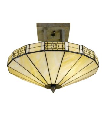 Dale Tiffany Umbrella Frligree Mission Semi-Flush Mount Light