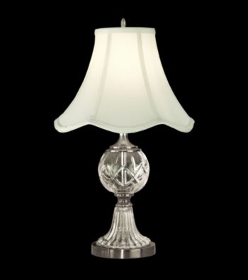 Dale Tiffany Tulip Fabric Shade Crystal Table Lamp