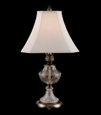 Dale Tiffany Triangle Shade Crystal Table Lamp