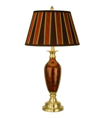 Dale Tiffany Art Glass Multi Stripe Shade Table Lamp
