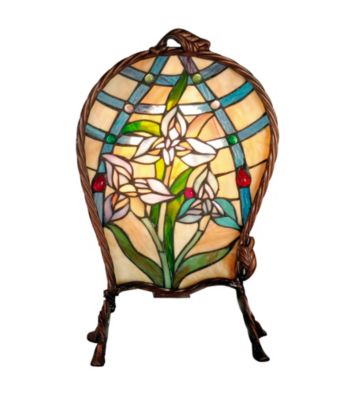 Dale Tiffany Floral Panel Accent Lamp