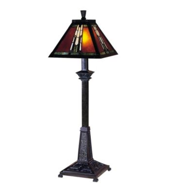 Dale Tiffany Amber Monarch Buffet Table Lamp