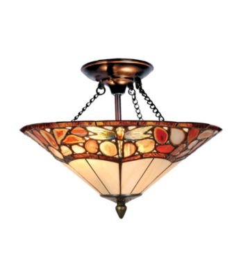 Dale Tiffany Dragonfly Agate Flush Mount