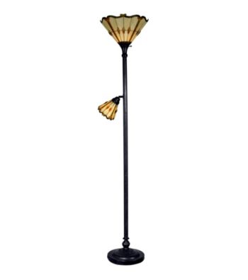 Dale Tiffany Jewel Torchiere With Side Light