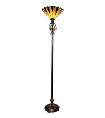 Dale Tiffany Crystal Leaf Torchiere Lamp