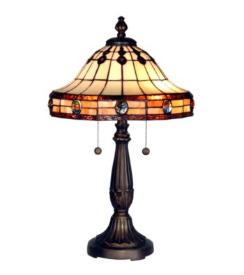 Dale Tiffany Jeweled Mission Table Lamp