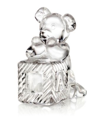 Waterford® Crystal Tender Animals Teddy Bear on Block