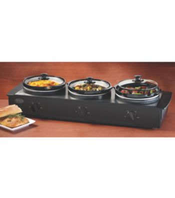 Nostalgia Electrics® 2.5-qt. Triple Slow Cooker Buffet