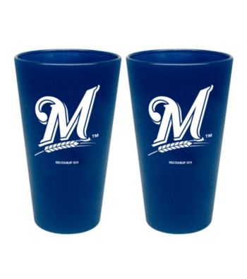 Boelter Brands MLB® Milwaukee Brewers 2-Pack Frosted Pint Glasses